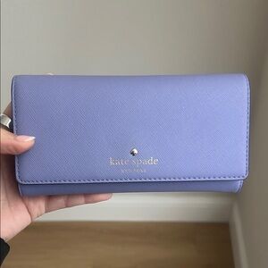 Kate Spade Periwinkle / lavender three fold wallet